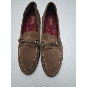Munro Griffin Leather Loafer Women's size 8.5 Toasted Sesame Suede